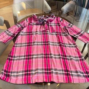 crown & ivy Pink Plaid PL dress